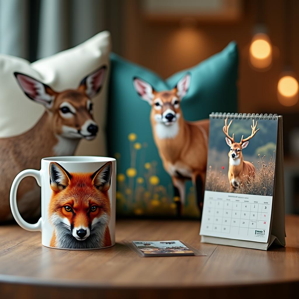 Wildlife photos on home products