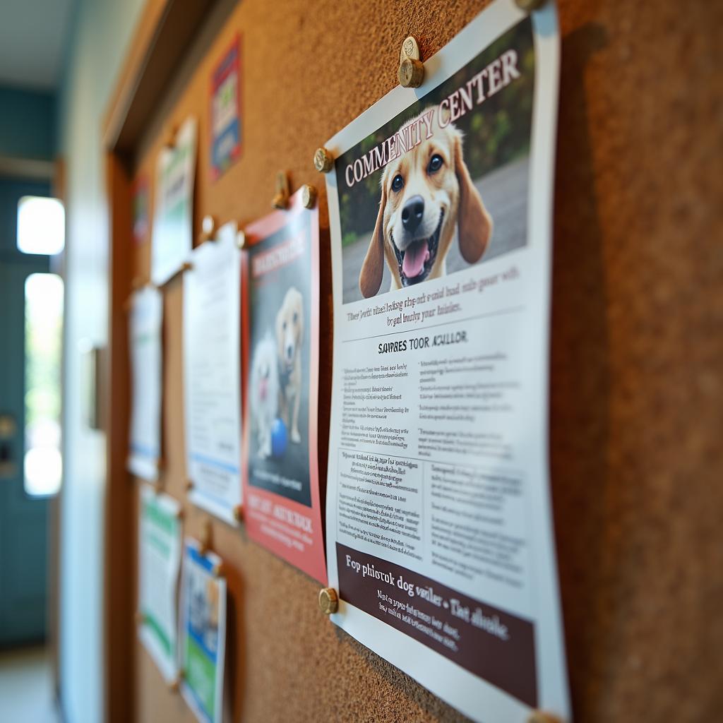 Flyer advertising dog walking services